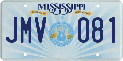 MS license plate JMV081