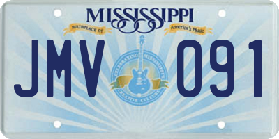 MS license plate JMV091