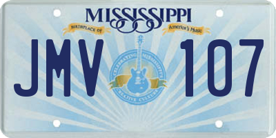 MS license plate JMV107