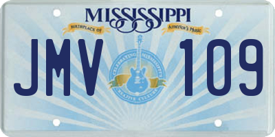 MS license plate JMV109