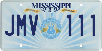 MS license plate JMV111