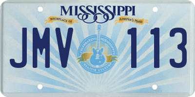 MS license plate JMV113