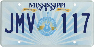 MS license plate JMV117
