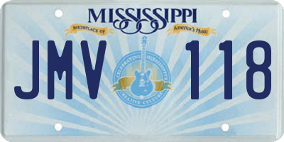 MS license plate JMV118