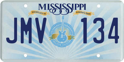 MS license plate JMV134
