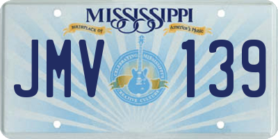 MS license plate JMV139
