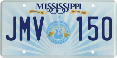 MS license plate JMV150