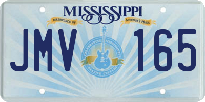MS license plate JMV165