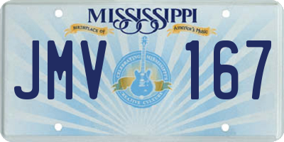 MS license plate JMV167