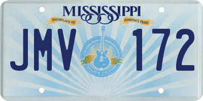 MS license plate JMV172