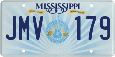 MS license plate JMV179