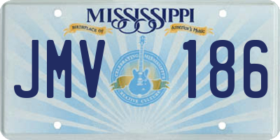 MS license plate JMV186