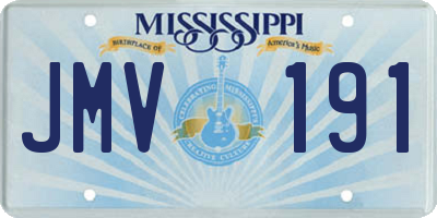 MS license plate JMV191