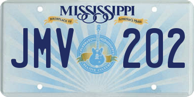 MS license plate JMV202