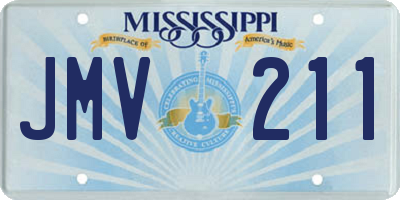 MS license plate JMV211
