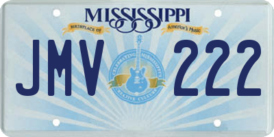 MS license plate JMV222