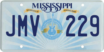 MS license plate JMV229