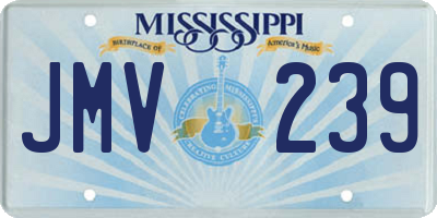 MS license plate JMV239
