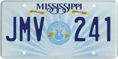 MS license plate JMV241