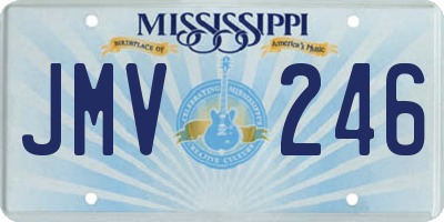 MS license plate JMV246