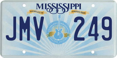 MS license plate JMV249