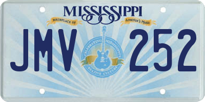 MS license plate JMV252