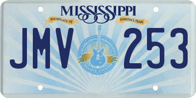MS license plate JMV253