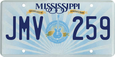 MS license plate JMV259