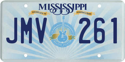 MS license plate JMV261