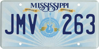 MS license plate JMV263