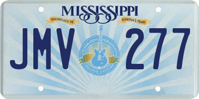 MS license plate JMV277