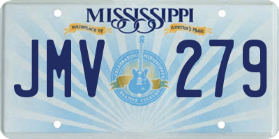 MS license plate JMV279