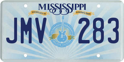 MS license plate JMV283