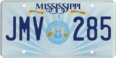 MS license plate JMV285