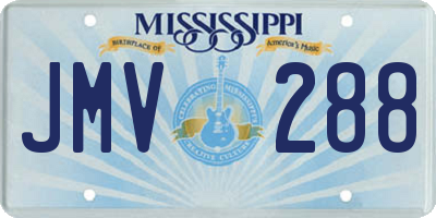 MS license plate JMV288