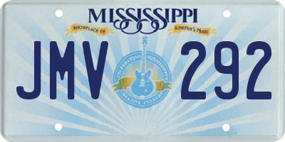 MS license plate JMV292