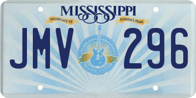 MS license plate JMV296