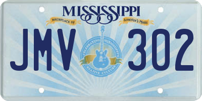 MS license plate JMV302