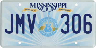 MS license plate JMV306