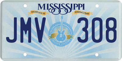 MS license plate JMV308