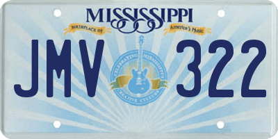MS license plate JMV322