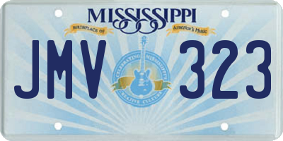 MS license plate JMV323