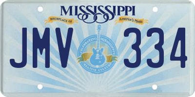MS license plate JMV334