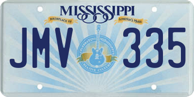 MS license plate JMV335