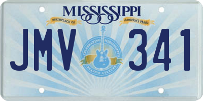 MS license plate JMV341