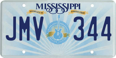 MS license plate JMV344