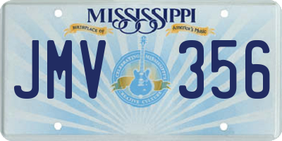 MS license plate JMV356