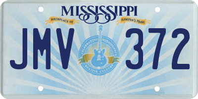 MS license plate JMV372