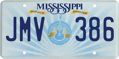 MS license plate JMV386