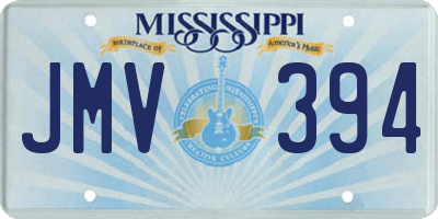 MS license plate JMV394